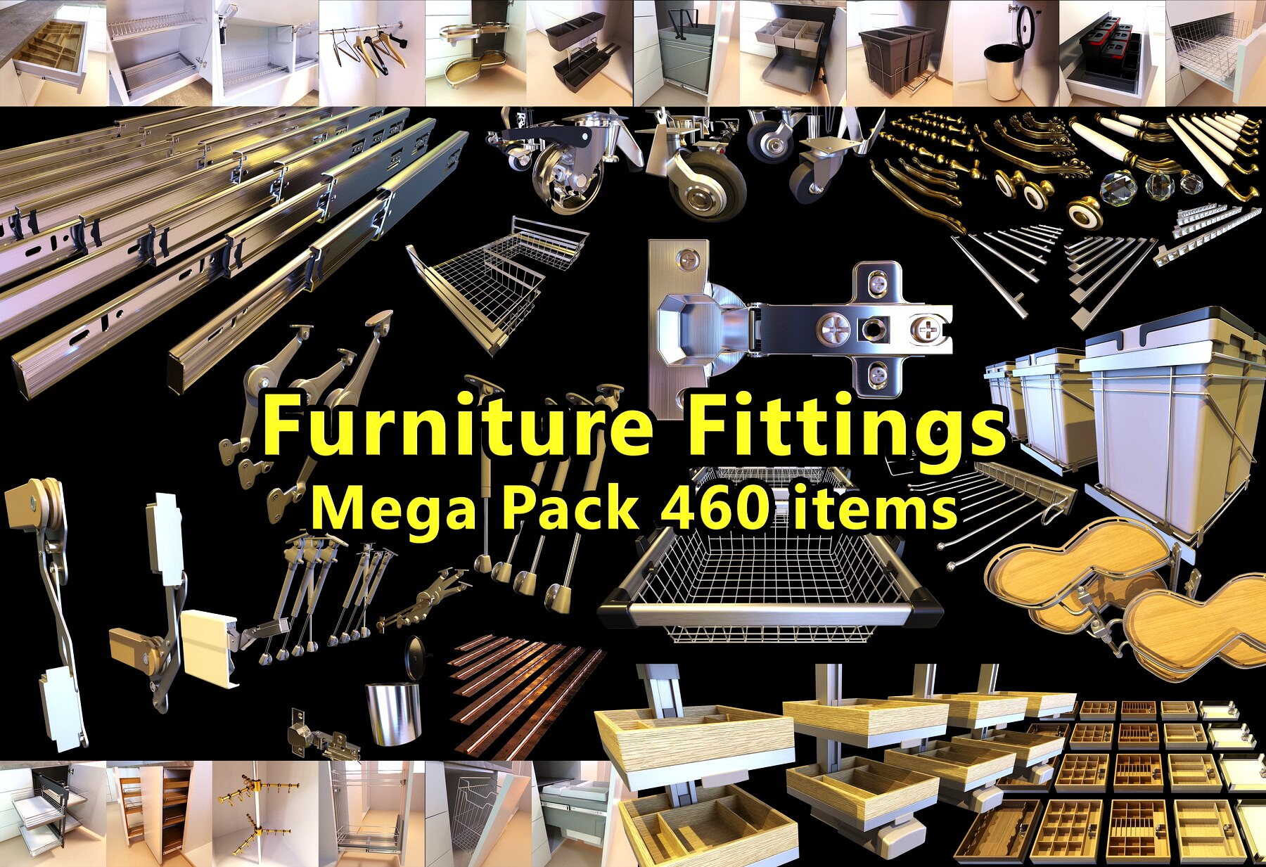 Furniture Fittings Mega Pack 460 items