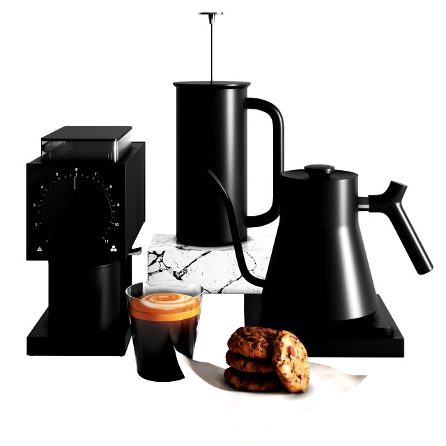 3D Fellow ODE Set Kettle Coffee grinder French Press