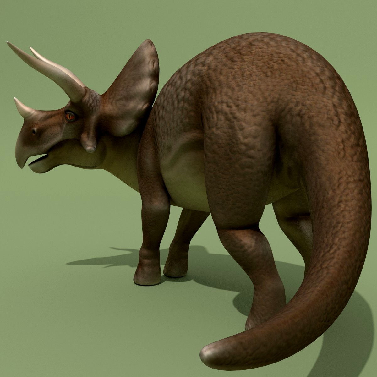 Rigged Cartoon Triceratops