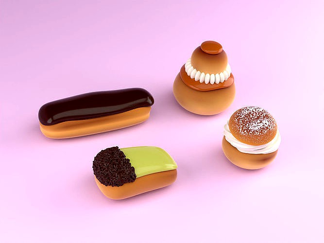 French Pastry Stylized Set3