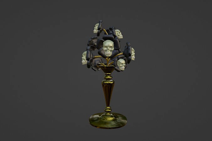 Skull Flower 3DModel  part of the Halloween package
