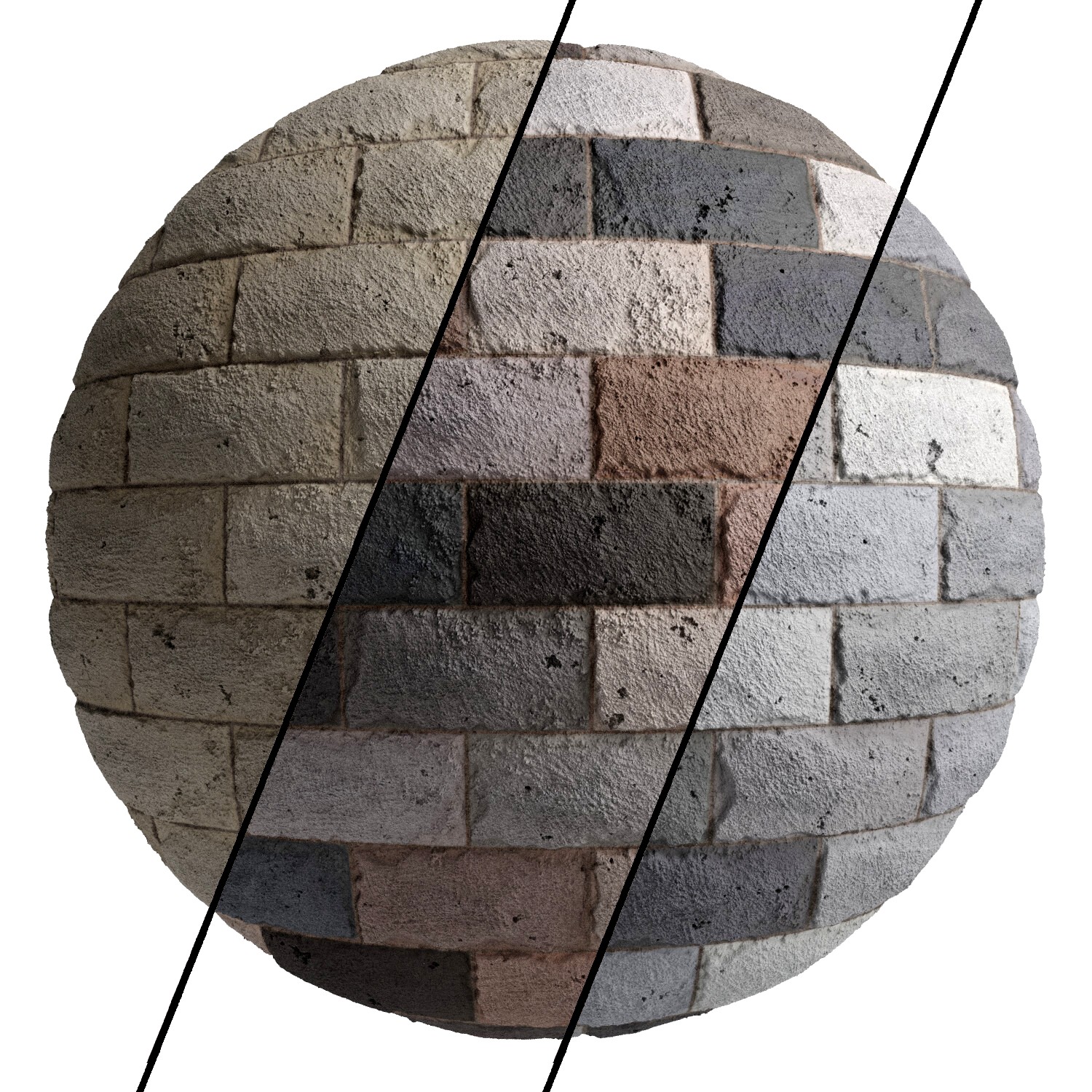 Ston Wall Material 7- By 3 Color, Pbr By Sbsar, 4k
