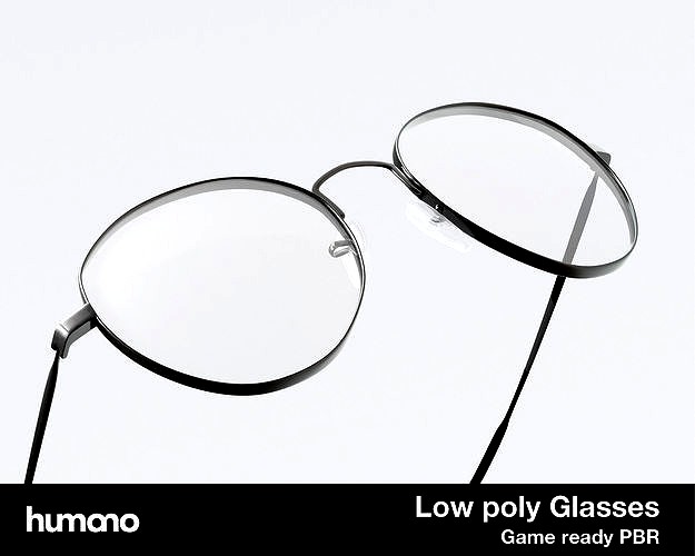 Humano Glasses 04 Low Poly PBR Game Ready model