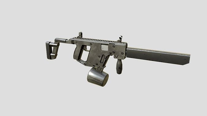 SMG3 machine Gun - 3D  game ready Model