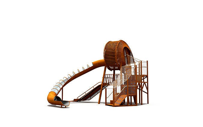 Kids outdoor commercial play structure 3D model