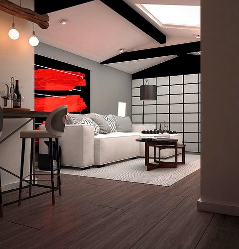 Modern Attic Interior Design