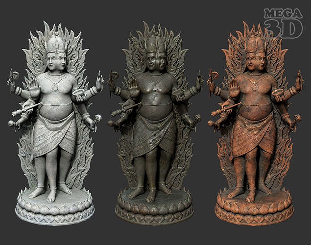 Hindu God Statue 16K HD Texture - 220826
