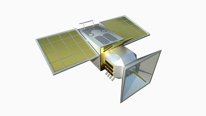 Satellite E02 Gold - SciFi Space Design