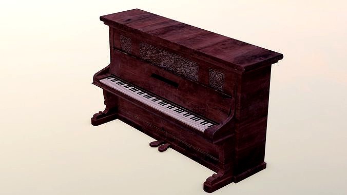 GRAND PIANO GAME READY LOW POLY