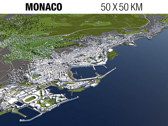 Monaco 50x50km