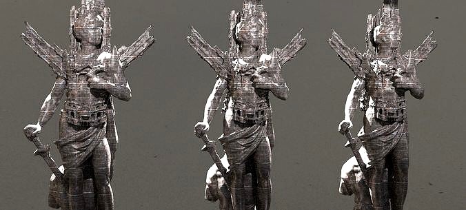 Roman God Mars abstract statue 3