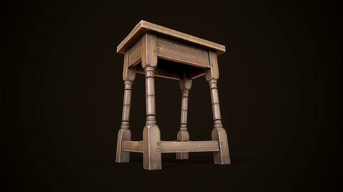 Old medieval stool