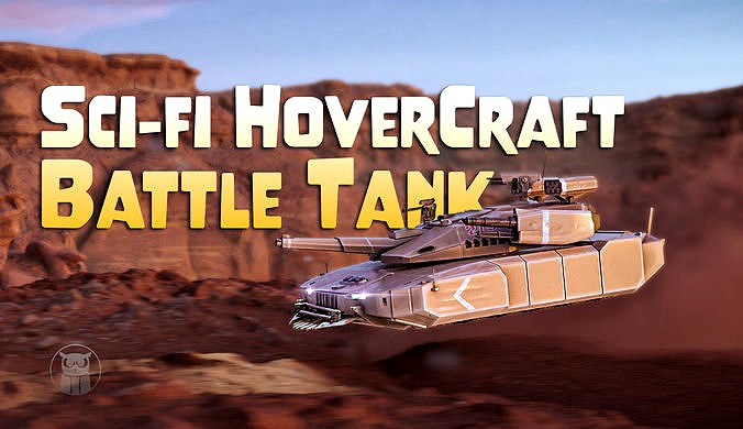 Sci-fi Hover Craft Battle Tank
