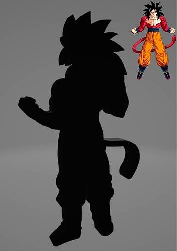 Goku Super Saiyan 4 Wall Decoration | 3D