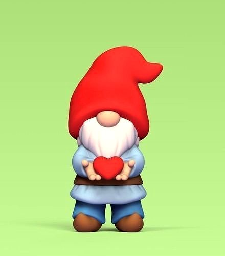 Gnome Giving Heart | 3D