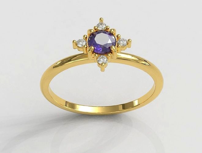 Classic Gemstone Ring | 3D