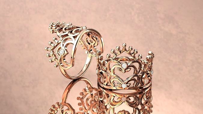 Crown Ring Jewelry Design | 3D