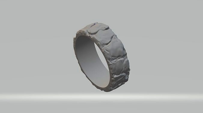Stone Rock Pattern Ring 3D Model | 3D