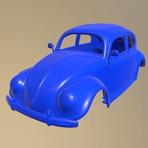 VOLKSWAGEN BEETLE 1949 PRINTABLE CAR BODY | 3D
