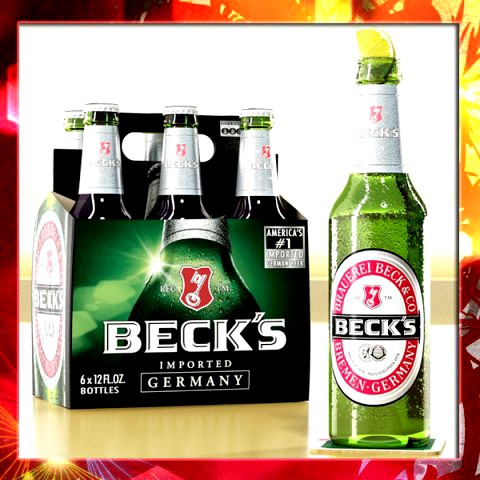 Becks 6 Bottles Cardboard Pack 3D Model