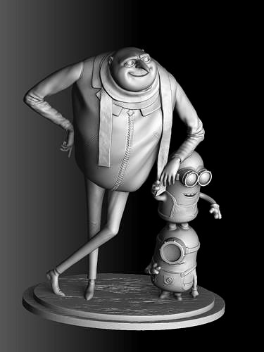 DESPICABLE ME  minions Gru for 3D PRINT | 3D