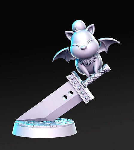 Moogle sword Final Fantasy 32mm Pre-supported | 3D