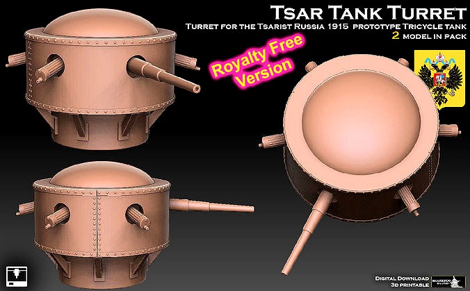Tsar Tank Turret ROYALTY FREE VERSION | 3D