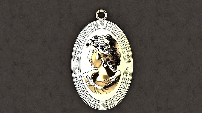 Elizabeth Queen II Jewelry Pendant  | 3D