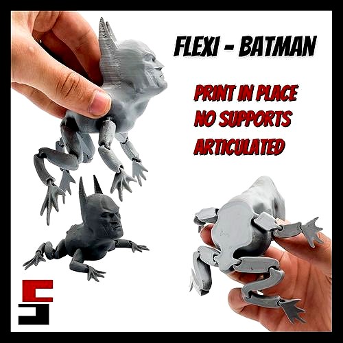 Batman Flexi Toad Frog articulated print-in-place no supports  | 3D