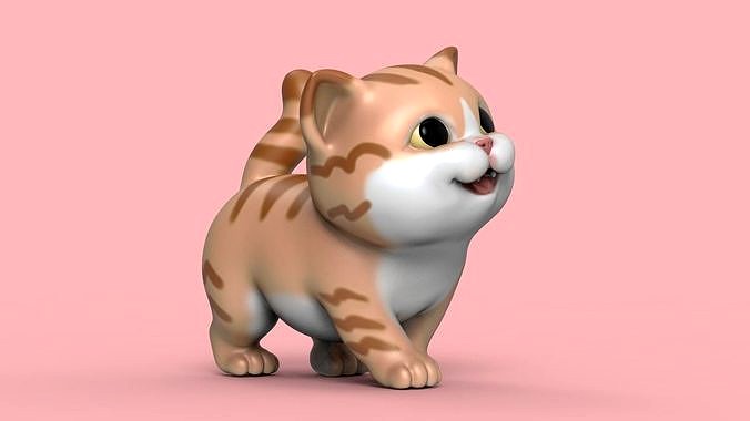 Cute Walking Kitten V3 STL for | 3D