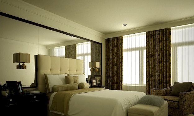 Bedroom or Hotel Room 06 3D Model