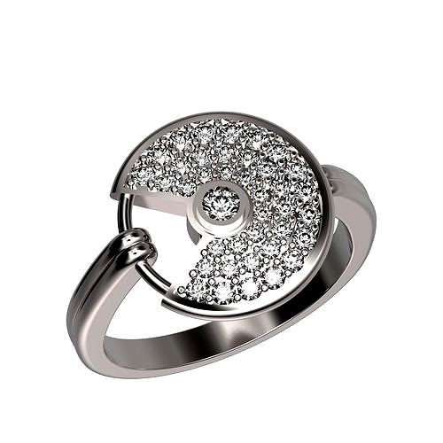 ring brand original engagement ring stylish | 3D