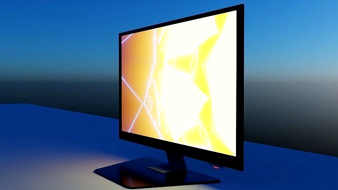 Flat Screen Monitor Low-poly