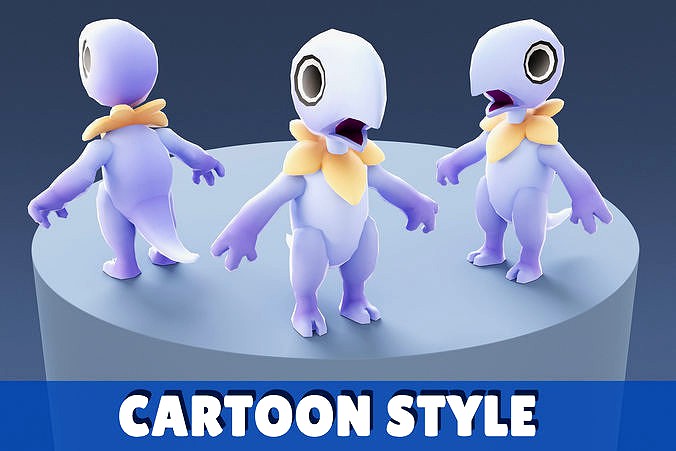 Cartoon Characters - Small Pterodack Warrior