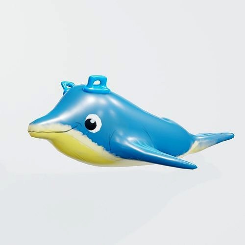 Dolphin inflatable balloon bathing water toy with handles