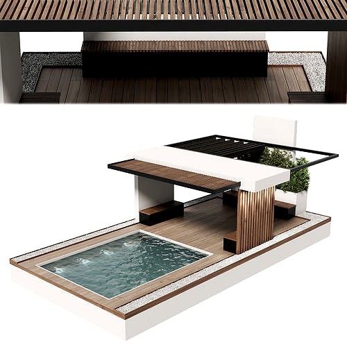 Landscape Furniture with pool and Roof garden 20