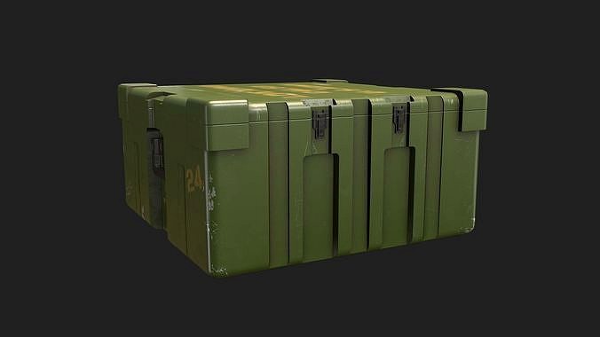 Military box low poly