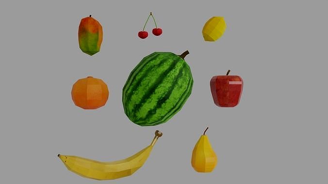 lowpoly fruits pack