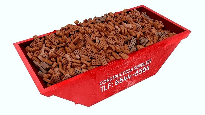 Industrial Container with concrete bricks 2