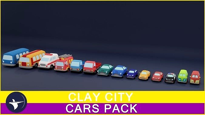 Clay City - Vehicles LowPoly Cars Pack