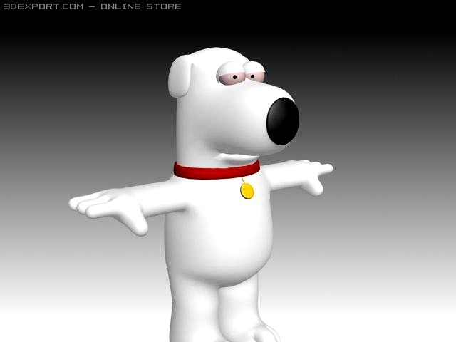 Brian the Dog in FamilyGuy 3D Model