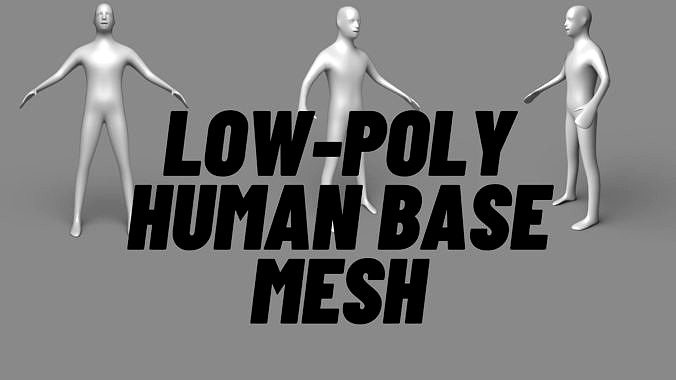 Low-Poly Base Human Mesh
