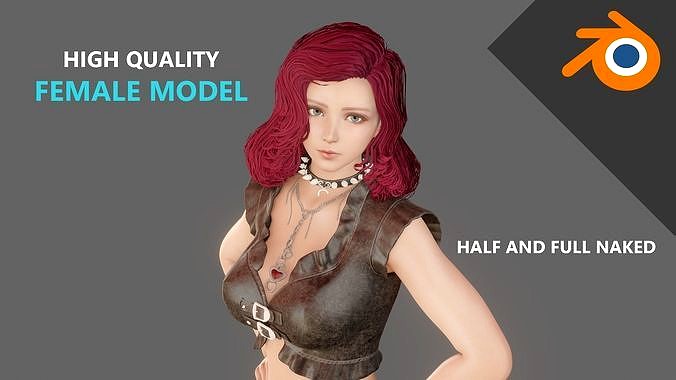 Game Ready Naked Female Character D Model