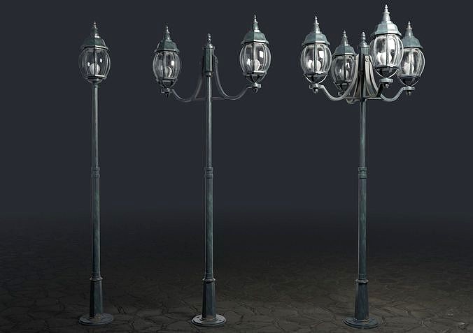 Set of Bounded Street Lamps