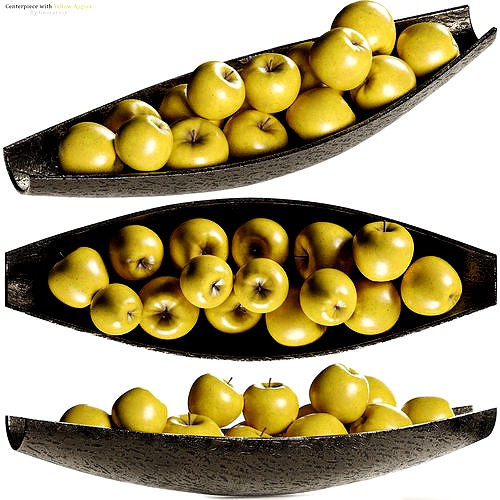Allegra Centerpiece Bowl with Yellow Apples