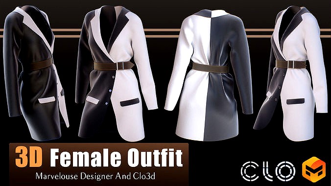 Female Outfit In Marvelous Designer And Clo3D