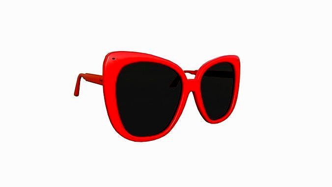 Sunglass J01 Red - Character Design Fashion