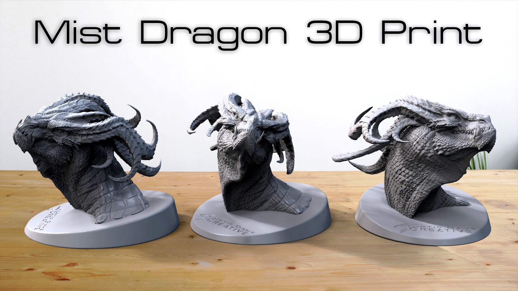 Mist Dragon 3D Print OBJ / STL