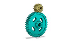 Animated. External Spur Gear Transmission 1