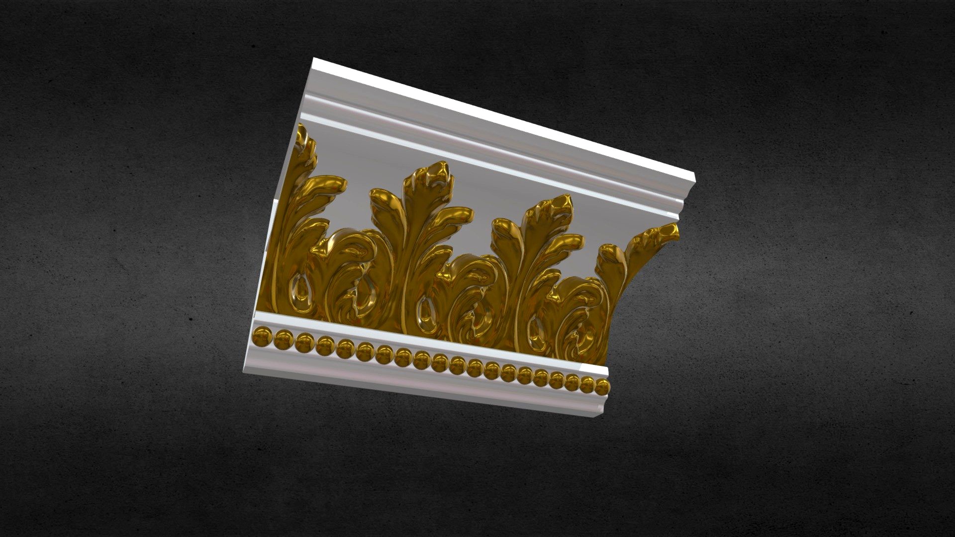 Patterned Cornice Gypsum Plaster 061